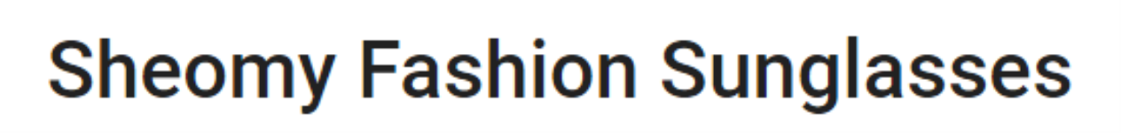 Sheomy Fashion Sunglasses