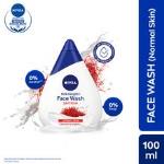 NIVEA Women Face Wash for Normal Skin, Milk Delights Saffron