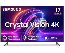 Samsung Crystal Vision 4K iSmart 108cm (43) HD LED Smart TV UA43CUE70AKLXL