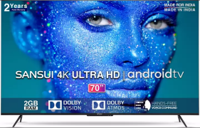 Sansui 178cm (70) 4K Ultra HD LED Smart Android TV JSW70ASUHDFF