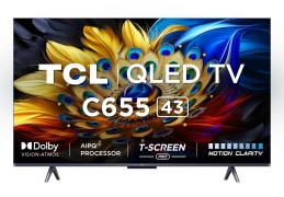 TCL 108cm (43) 4K Ultra HD Smart Google TV 43C655