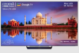 Croma 190cm (75) 4K Ultra HD Mini LED Google TV CREL075UGB024601
