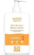 Aravi Organic SPF 50 Sunscreen Body Lotion Light with No White Cast