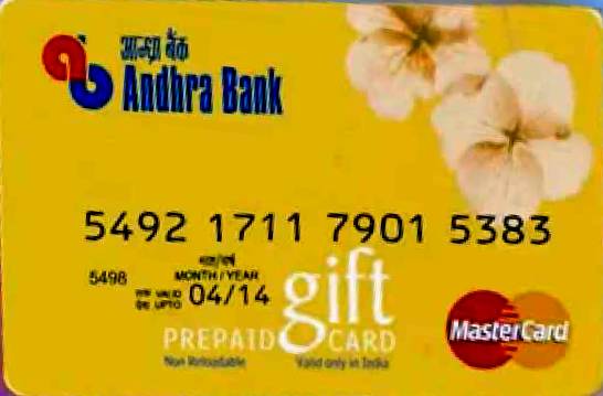Andhra Bank MasterCard Credit Card Image