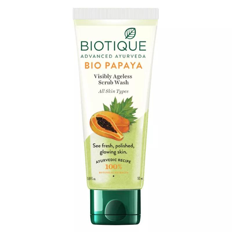 Biotique Papaya Visibly Ageless Scrub Wash Image
