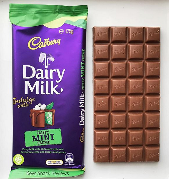 Cadbury Dairy Milk Crispy Mint Creme Image