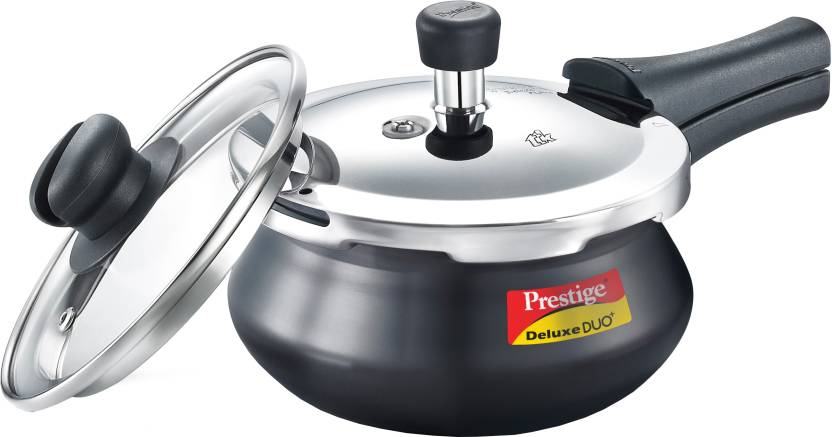 Prestige Deluxe Duo Plus Hard Anodised 3.3 L Pressure Cooker Image