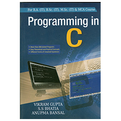 Programming in C and Data Structure - SS Bhatia Image