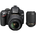 Nikon D3200 (with AFS 1855 mm VRII + AFS 55200 mm VR Kit) DSLR Camera