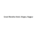 Great Maratha Hotel - Hingna - Nagpur
