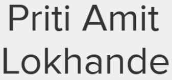 Priti Amit Lokhande, Kolhapur